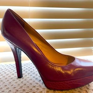 Burgundy pumps